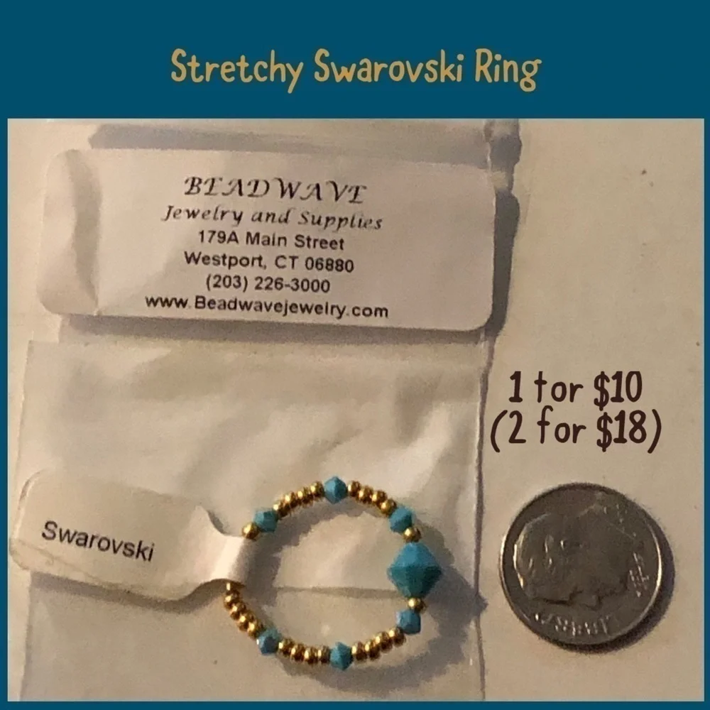 3 Stretchy Swarovski Rings, 1 for $10 2 for $18 - Picture 3 of 3